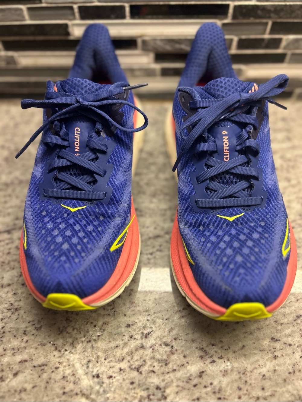 Hoka Clifton 9 womens Blue Running Shoes size 7